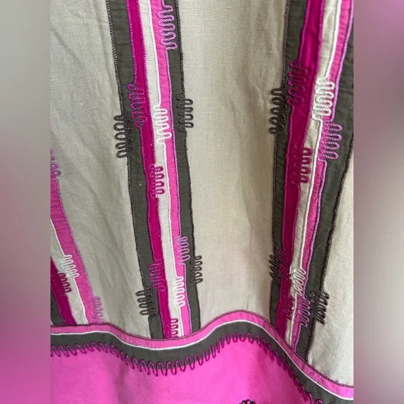 Anthropologie Ranna Gill quilted embroidered swim cover /dress small - Picture 3 of 14